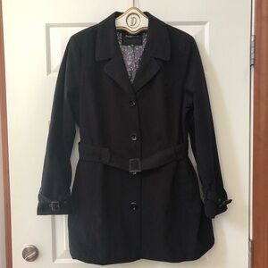 Relativity Black Belted Jacket w/Front Pockets - Size XL